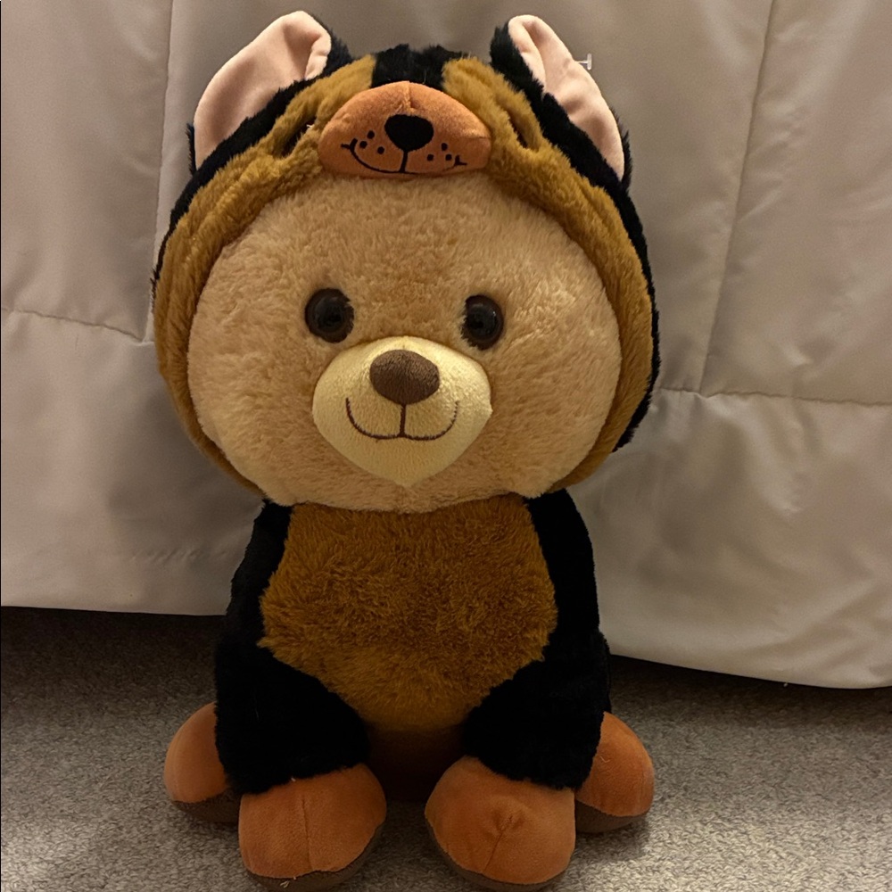Adorable Brown and Black Stuffed Bear Plush 14” Peek-A-Boo Toys